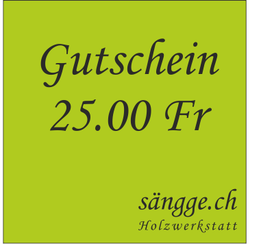1 Gutschein 25